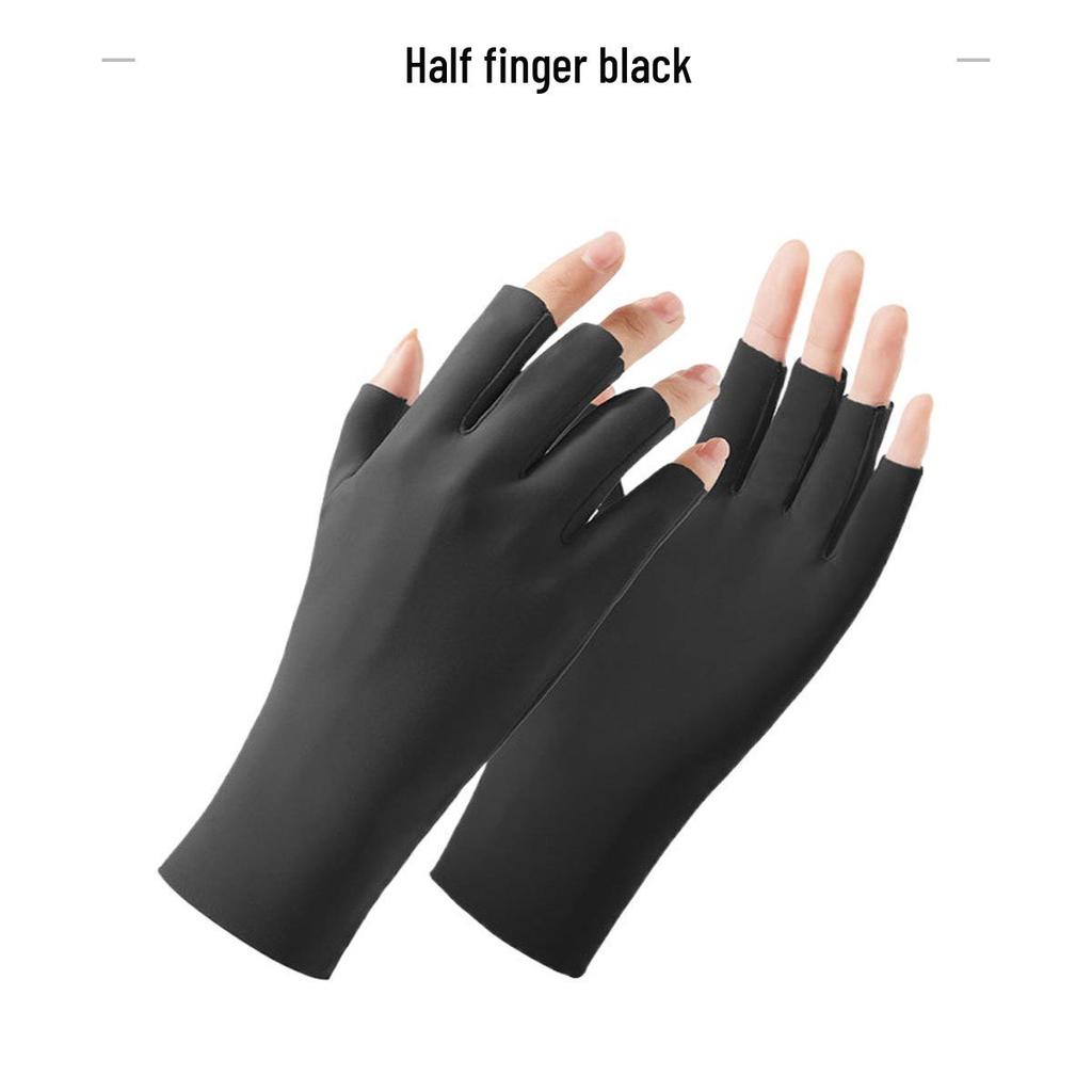 UV Protective Fingerless Manicure Gloves for Nail Curing