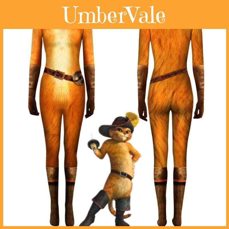 Puss In Boots Cosplay Costume Jumpsuit For Halloween Carnival