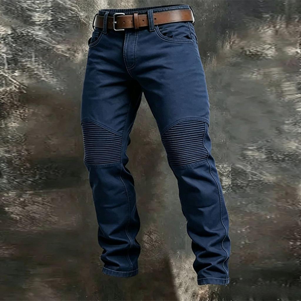 Men's Casual Cargo Pants with Patchwork Striped Design for Hiking and Outdoor Sports