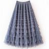 Cake Skirt Mesh Bustier Skirt Female Spring and Fall Temperament Layer Gauze Skirt Long Section High Waist Fluffy Skirt Pleated Long Skirt