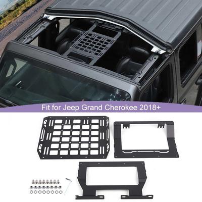 Top Front Roof Rack Shelf Luggage Storage Carrier Shelf For Jeep Wrangler JL For JT Gladiator 2018 Up Interior Accessories ( Iron)