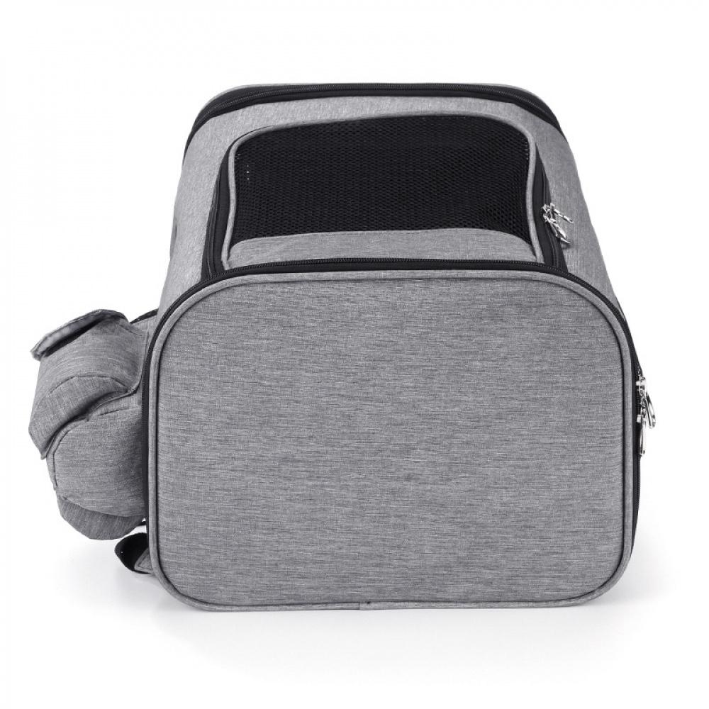Pet Backpack Carrier, Breathable Expandable Pet Travel Backpack, Deform‑Resistant Double Shoulder Cat Dog Bag for Small Cats Puppies Outdoor Trip