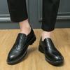 Codzienne Skórzane Mokasyny Modne Klasyczne Buty Brogue Skórzane Ręcznie Robione Grube Obcasy Męskie Biznesowe Ślubne Formalne Buty na Imprezę