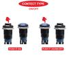 MKBKLLJY 2pcs 12mm Latch Red/Blue LED Push Button Switch Black Metal Shell IP65 Waterproof