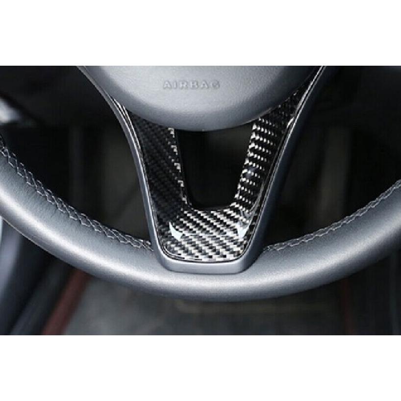 Steering Wheel Sheet Panel Real Carbon Fiber For Benz V-Class 2017-20 Cover Trim