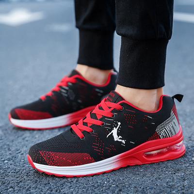 New Summer Lace-up Flying Mesh Casual Sports Shoes Men's Breathable Student Travel Shoes Air Cushion Running Shoes
