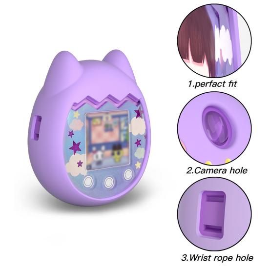 Silicone Protective Case for Electronic Pet Anti-Fall Protection Carrying Strap Vivid Color Perfect Fit Protective Shell