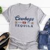 Cowboys Tequila Grafik T-Shirts Lustige Trink T-Shirts Kurzarm Vintage Country Musik Damen T-Shirt Cowgirl Retro Mode Tops