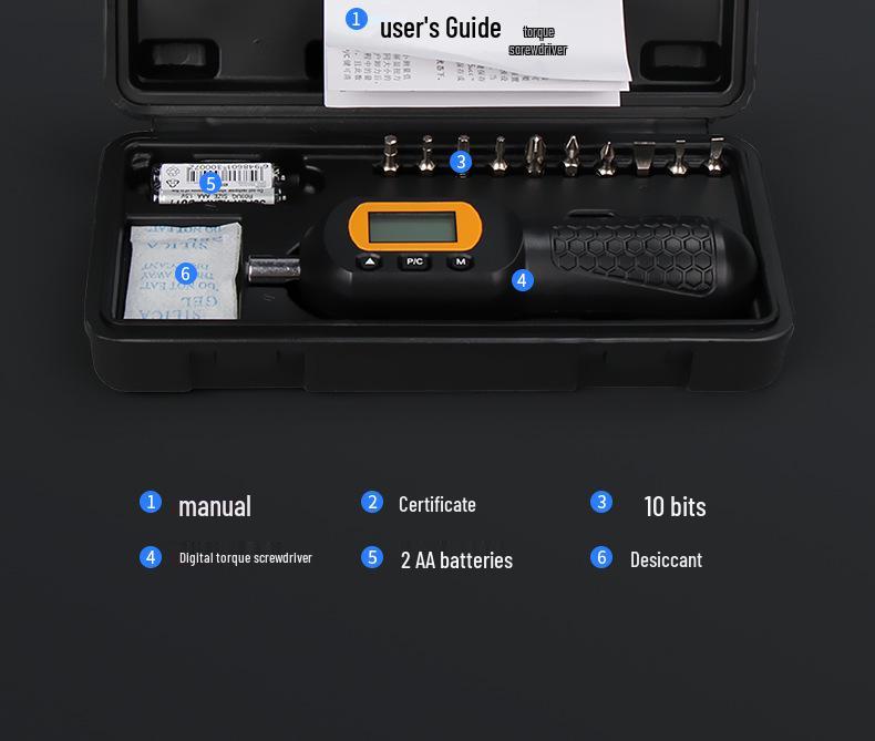 HEMUELE HWMU Digital Torque Screwdriver: High Precision, Adjustable, with Batch Head
