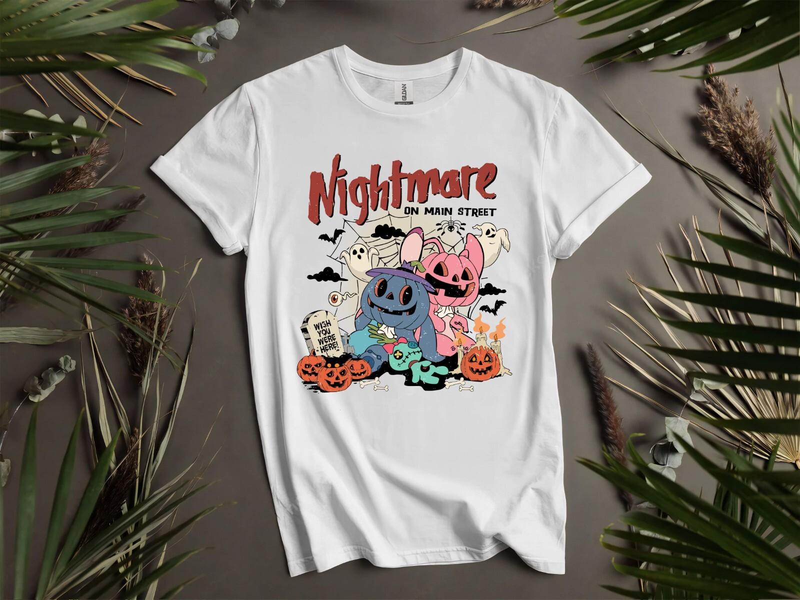 Nightmare On Main Street Stitch T-shirt T shirt Men Women Unisex Tshirt K989 XXXL