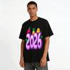 2026 Berry Themed New Year Loose Printed Top For Men And Women Pure cotton T-shirt