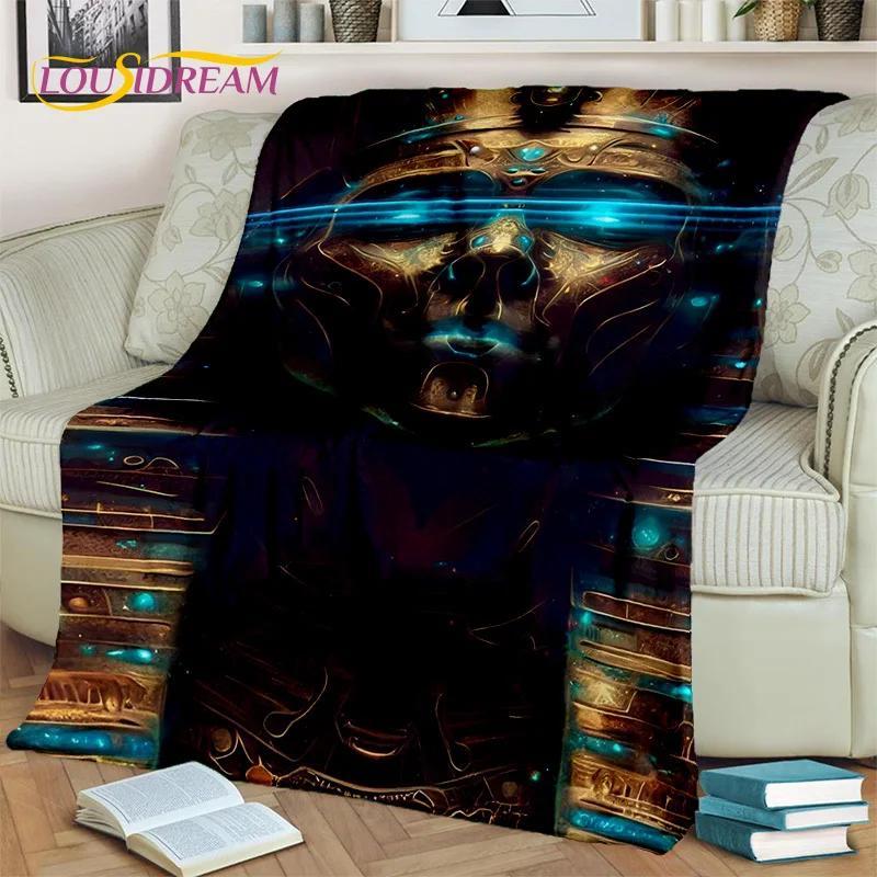 Anubis faraon Horus mumia mitologia egipska bogowie koc, miękki koc do rzucania dla domu sypialnia kanapa z funkcją spania narzuta na piknik koc dziecięcy