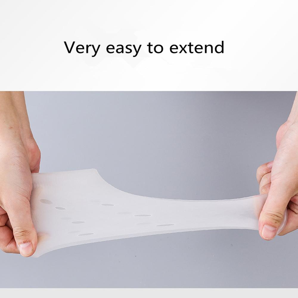 2 Pary Nawilżające Silikonowe Żelowe Rękawy na Pięty Ochraniacze do Pielęgnacji Popękanej Skóry Stóp