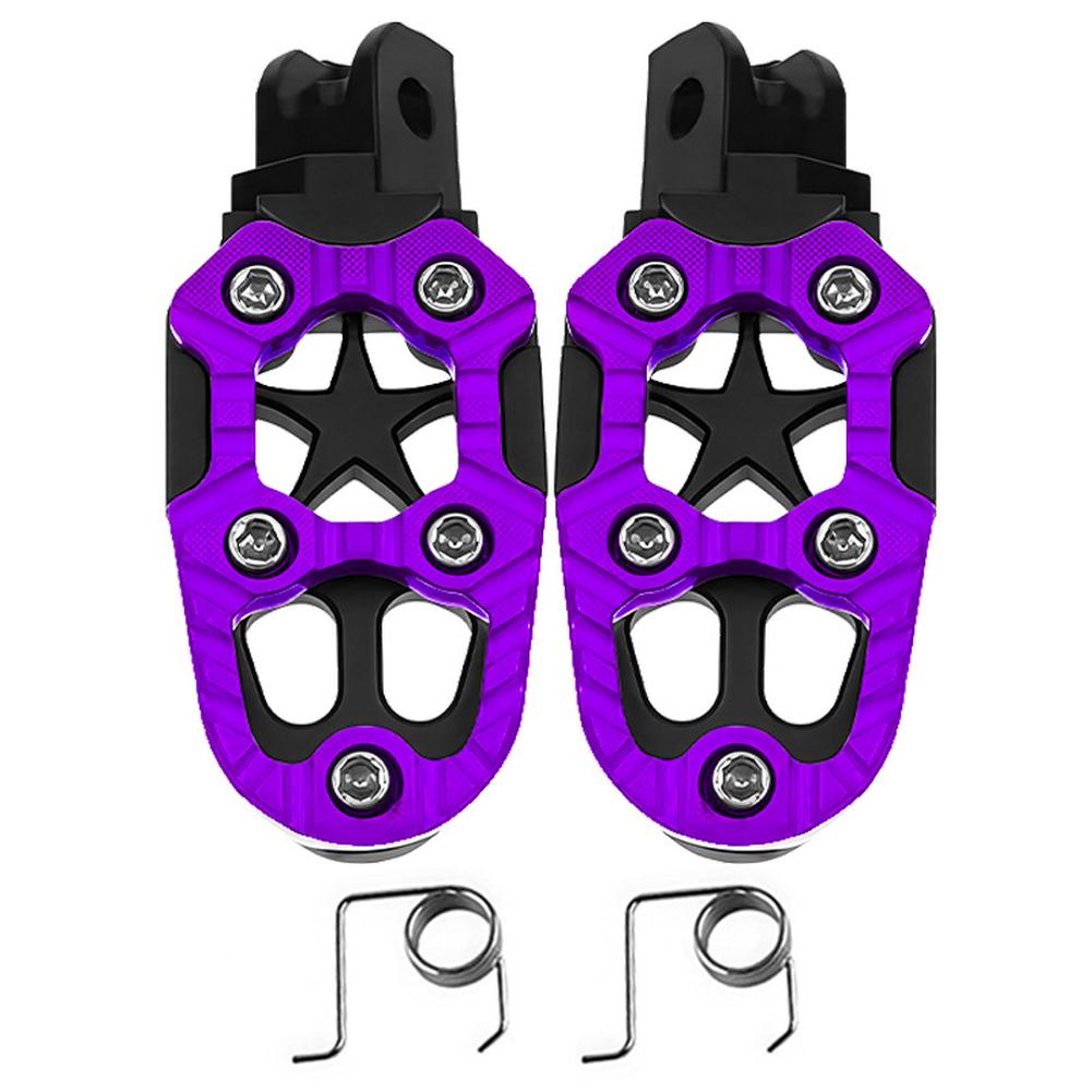 Motorbike Accessories Motorcycle Foot Pegs Non-Slip Foot Pegs Wide Compatibility For Vehicles Electric Vehicles фиолетовый