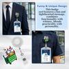 ID Badge Holder with Clip Retractable Card Holder for Name Tags Keys Masks Portable Easy Pull Badge Holder for Work School Events
