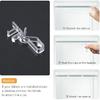 2" Clear Hidden Valance Clips (4-Pack) - Invisible Plastic Brackets for Blinds & Shades - Universal Fit for Wood, Faux Wood, Aluminum