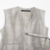Fashion Style 2024 Autumn New Women's Clothing Stylish Linen Sleeveless V-neck Loose Vest 8106904