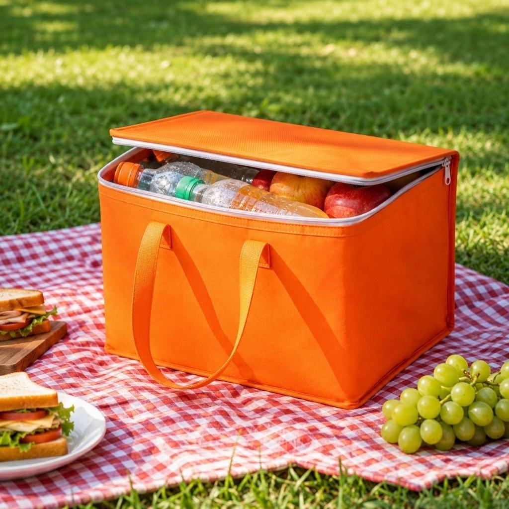 Large Capacity Insulated Cooler Bag Food Storage Thermal Lunch Bag Portable Reusable Cooler Tote for Fresh Food Cold Storage