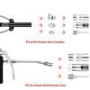 Grease Tool Mouthpiece with Lubricator Connection Nipple Adapter Grease Tool Attachment Flexible Extension Hose Coupler