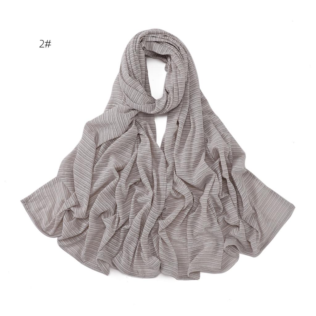 New Stripe Cotton Jersey Hijab Scarf For Women Muslim Long Shawls Headscarf Wraps Foulard Islamic Headband Turban Ramadan Hijabs