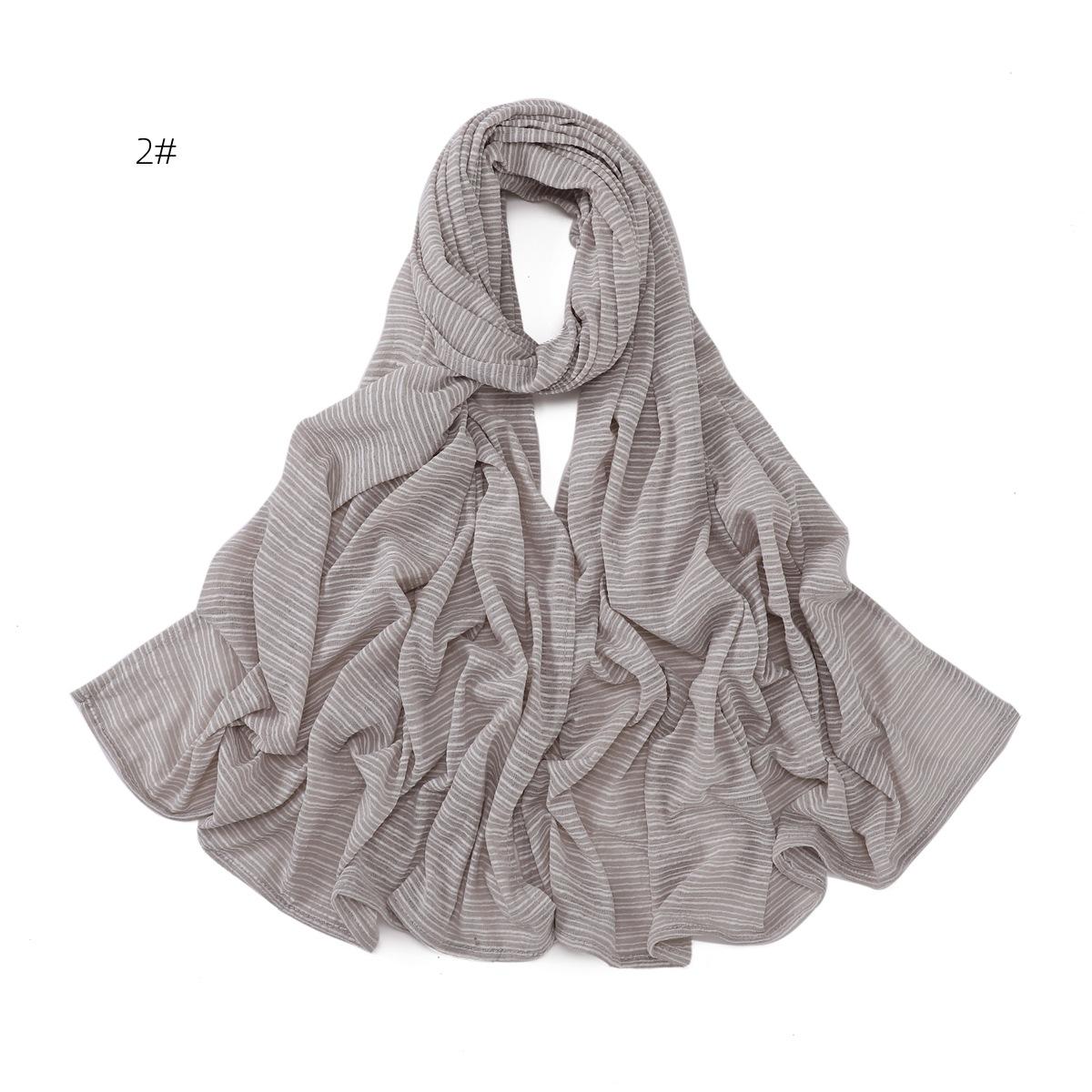 

New Stripe Cotton Jersey Hijab Scarf For Women Muslim Long Shawls Headscarf Wraps Foulard Islamic Headband Turban Ramadan Hijabs