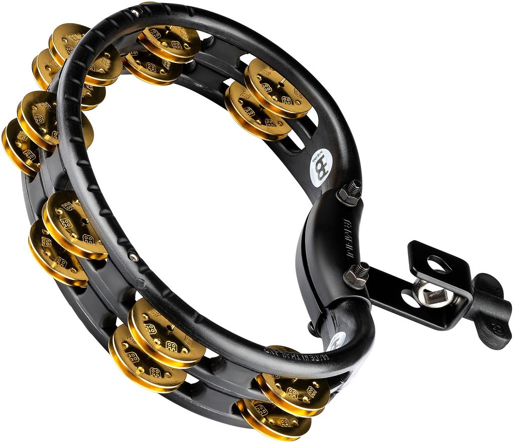 MEINL Percussion Tambourine Traditional ABS Tambourine Brass Jingles TMT2B-BK []
