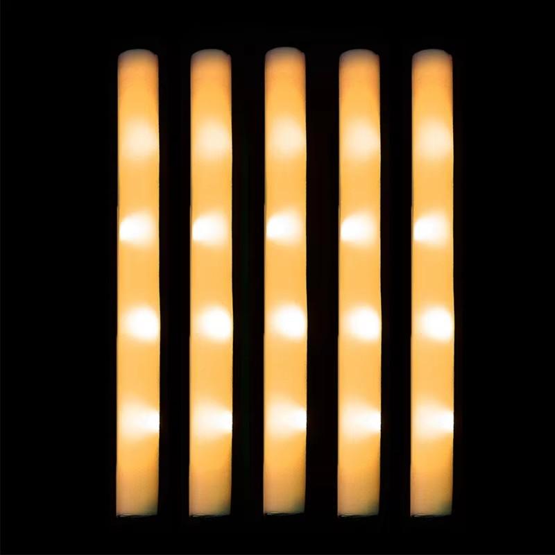 

Colorful Luminous Foam Sticks LED Flashing Cheer Tubes Birthday Christmas Wedding Party Event Glow in The Dark Supplies 10PCS жовтий