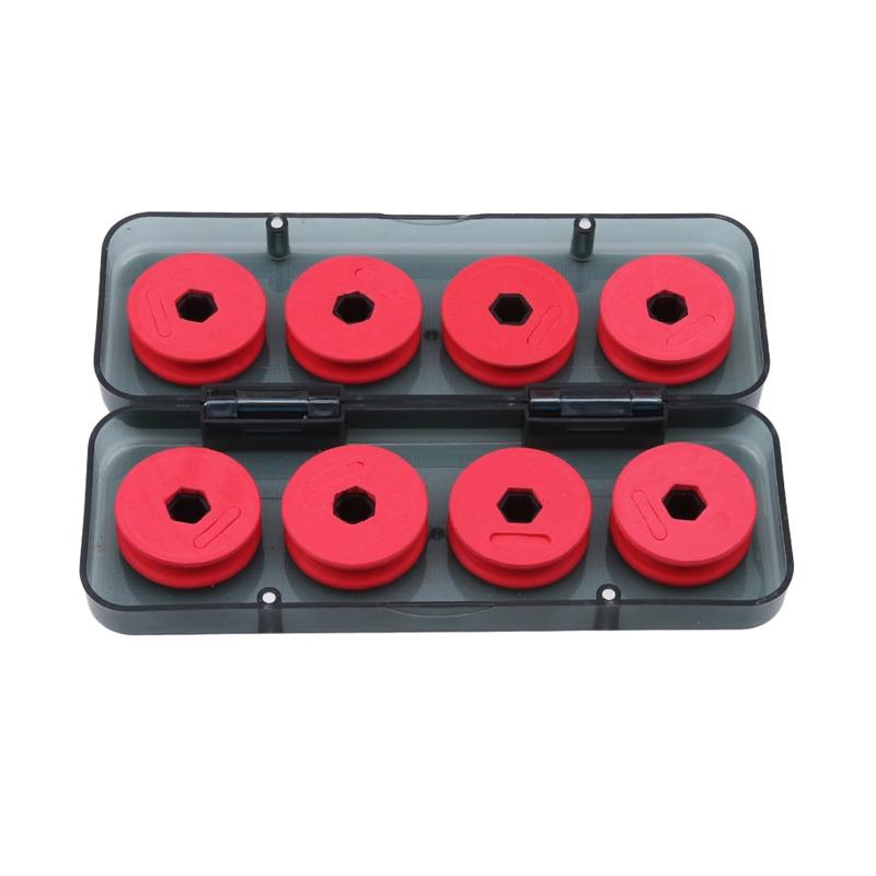 8/16 Piezas Bobinas de Espuma Caja para Hilo Tablero Enrollador Eje para Hilo de Pesca Señuelo de Pesca Gancho Aparejo Caja de Almacenamiento para Señuelos Pesca Caja de Aparejos de Pesca