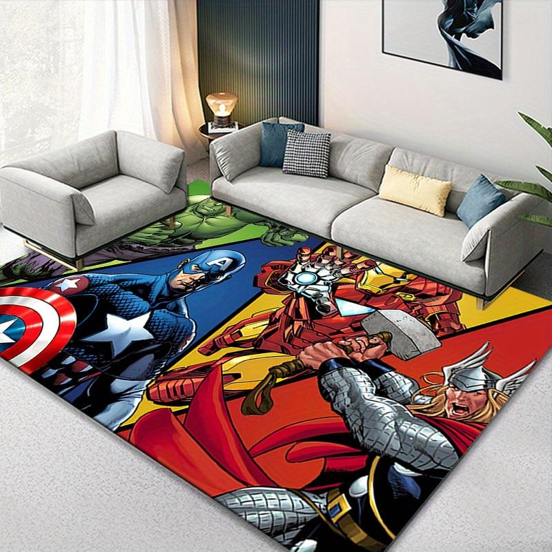 1 Stück Marvel Avengers Superhelden Teppich, Rutschfeste Fußmatte, Cartoon-Charakter-Design, Weicher Samt, Raumdekoration, Waschbar