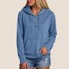 Women's Long Sleeve Hoodie Pullover Button Up Hoodie Casual Solid Color Casual Hooded