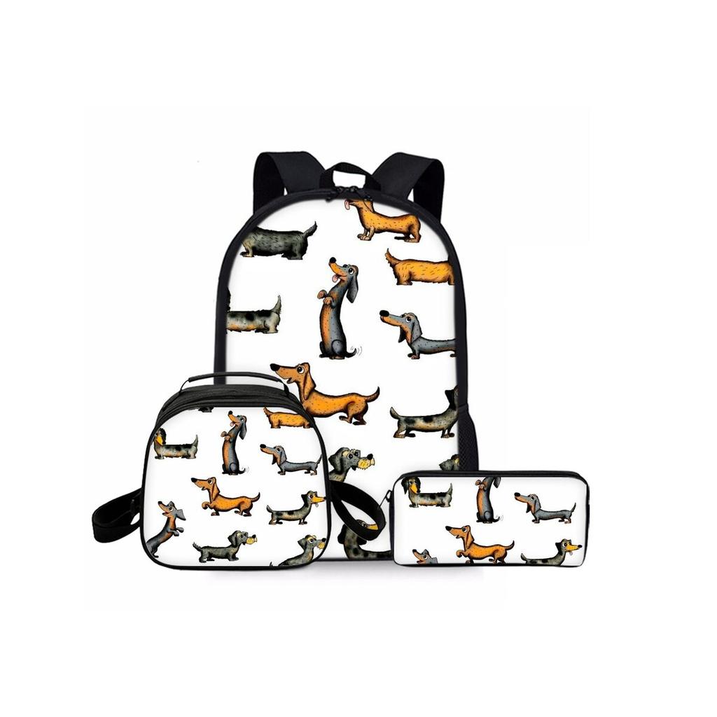 Tree Of Life Three Piece Set Rucksacks for Boys/Girls Best Gifts 2D Animated Water-resistant Stylish School Carrier for Children
