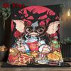 Manta de Franela Plana 2D Gremlins Alta Calidad Todas las Estaciones Calidez y Confort Perfecta para Regalos de Navidad.