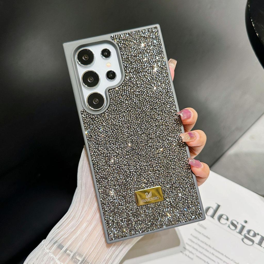 Luxury Rhinestone Electroplated Phone Case for Samsung S26 Ultra, S24 Ultra, & S25 - Full Coverage.