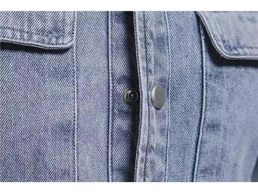 Męska cienka koszula dżinsowa z długim rękawem w stylu koreańskim - Modna casualowa kurtka robocza na wiosnę/jesień 2024