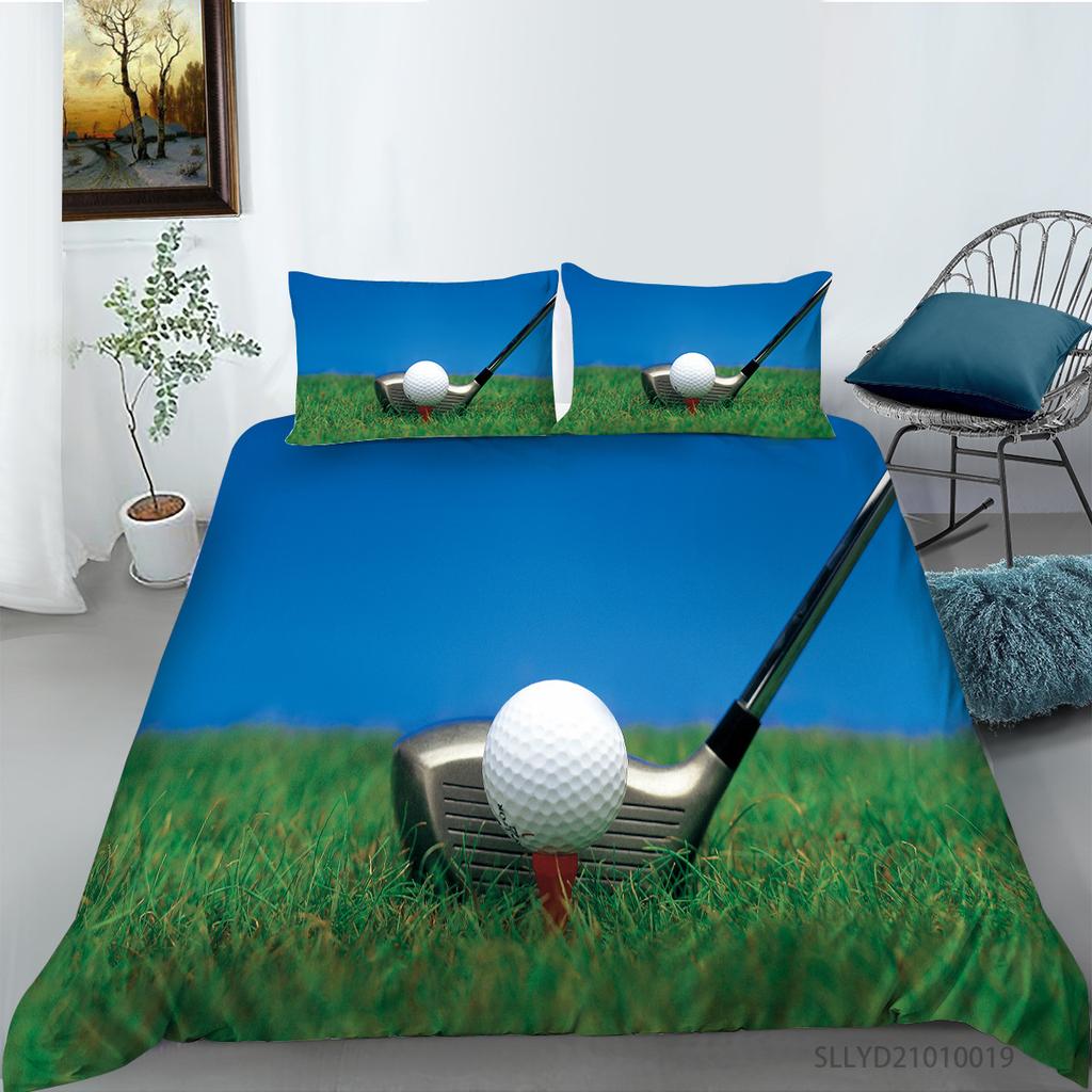 Golf 3D Digital Printing Polyester Bedding Two Or Three-Piece Set Can Be Mixed Batch