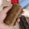 260m 0.8mm 150D Polyester Waxed Leather Cord Thread, for DIY Crafts, Hand Stitching and Sewing, In Black, Coffee, Light Brown