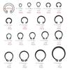 C-shaped snap rings, C-clips, external locking snaps, 18 types, approximately 225-piece set, for pliers, circlips, parts fastening, retaining rings, r