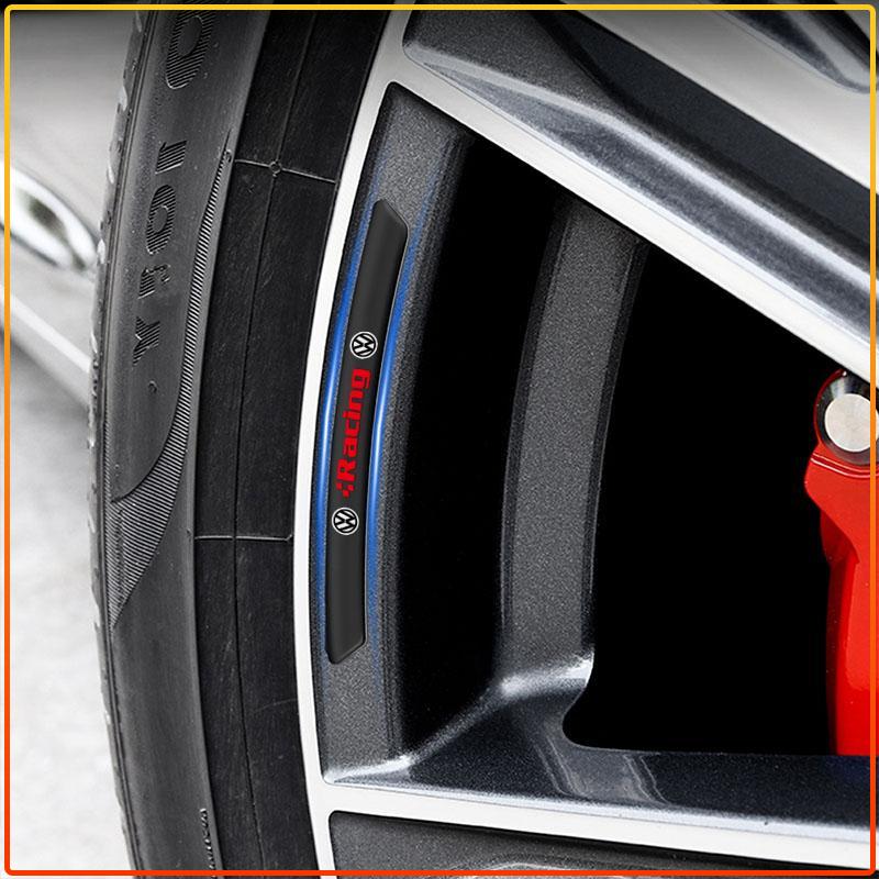 4Pcs Car Badge Emblem Wheel Hub Rims Decor 3D Stickers Aluminum For Volkswagen Golf-5 6 7 MK6 Jetta Lavida Polo Tiguan Passat B5 B6 B7