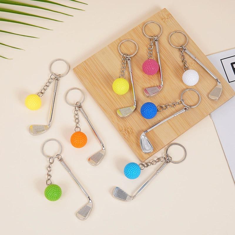 1PC Golf Ball for Kids Gifts Key Ring for Sport Lovers Key Holder Mini Metal Keychain Key Chain