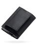 Mini Genuine Cards Pop Money Clip Coin Carbon Black [Mura] Wallet, Tri-fold, Leather, Out, Next-Generation Wallet, Anti-Skimming, Slide-Type Purse,