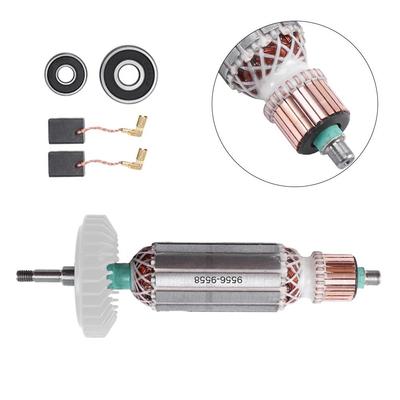 Manual Measurement Deviation For Bench Dogs Angle Grinder Rotor Armature Rotor 9556 6.5*2.2 In Aluminum Alloy Carbon Brush