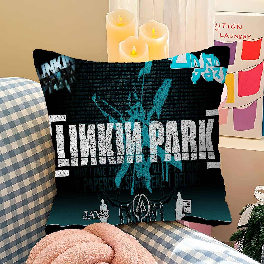Rock Band L-Linkin Cool P-Park 45*45Cm Κάλυμμα Μαξιλαριού Κάλυμμα Μαξιλαριού Διακοσμητικό Μαξιλαροθήκη Οικιακή Μαξιλαροθήκη Για Μαξιλάρι Καναπέ