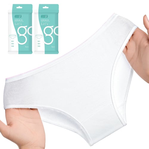 

Freego Women s Disposable Breathable Cotton Underwear for Travel, Business Trips, Hospitalization, Pregnancy, and Menstruation, 10-Pack, Medium