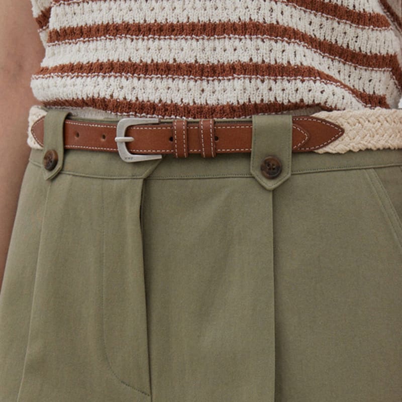 

МангоМногоПожалуйста ЗАПАДНЫЙ ПЛЕТЕНЫЙ РЕМЕНЬ burnt