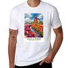 Holland Travel Art Vintage TShirt Man T Shirts High Quality Luxury Brand Cotton T Shirts Man 100 TShirt
