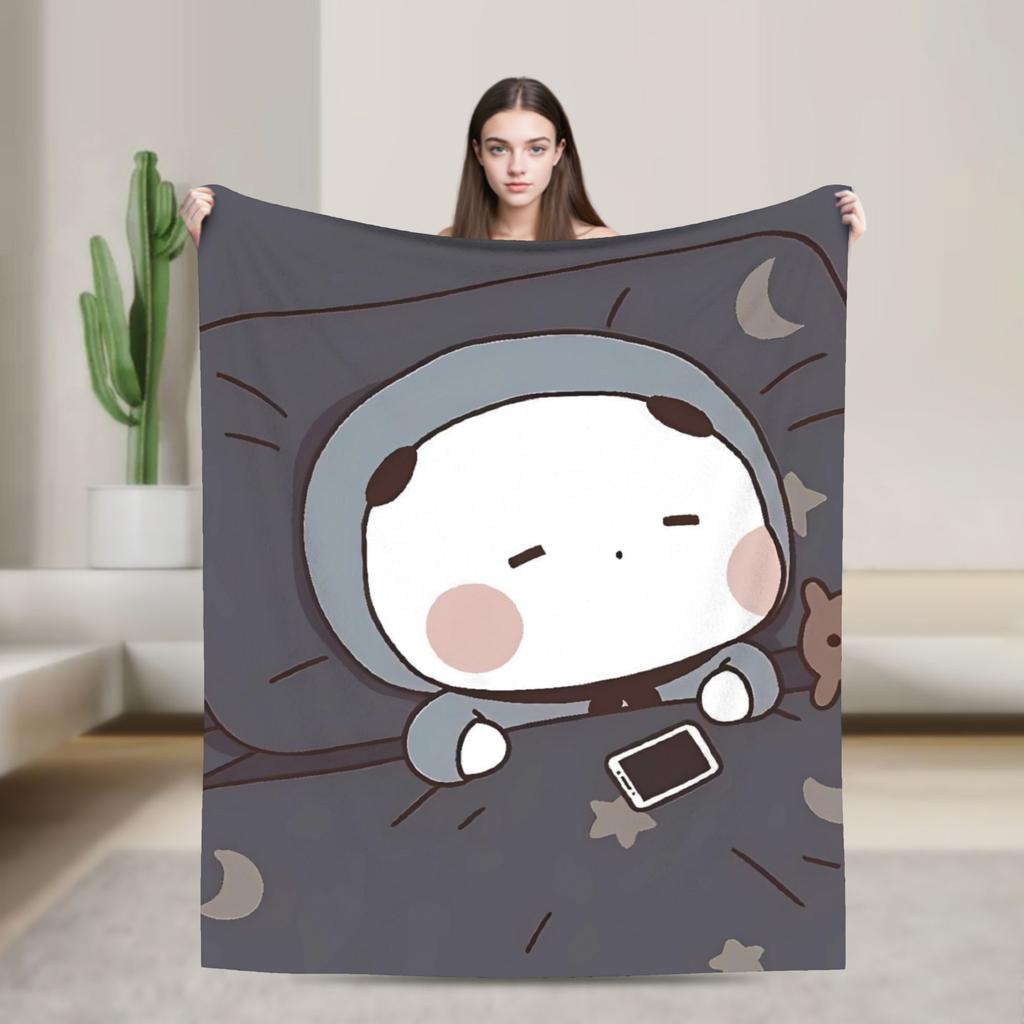 Cute Dudu Christmas Blanket Quality Warm Soft Throw Blanket Winter Camping Outdoor Fluffy Bedspread