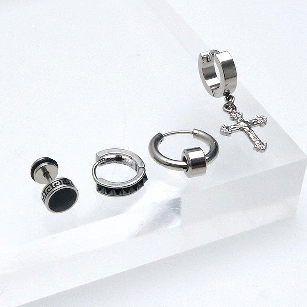 (4-piece set) Best value 03 Cross Cubic Antique Mix Men's and Women's Piercing P0772 1262 1264 1290