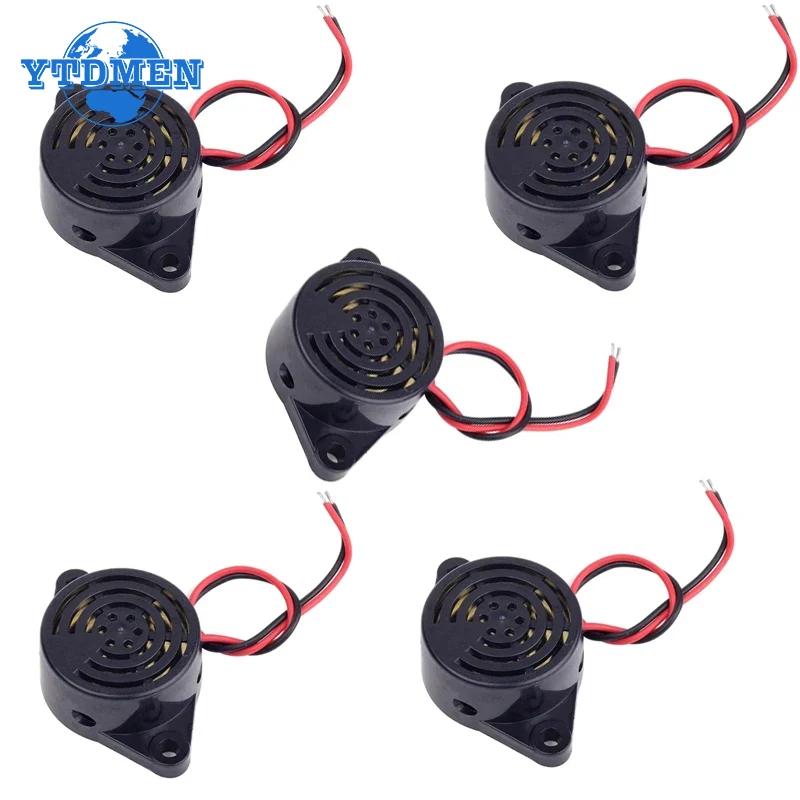 5PCS SFM-27 Buzzers 3-24V 12V Alarm Continuous Beep 95DB Beep Alarm High-decibel Buzzer for Arduino
