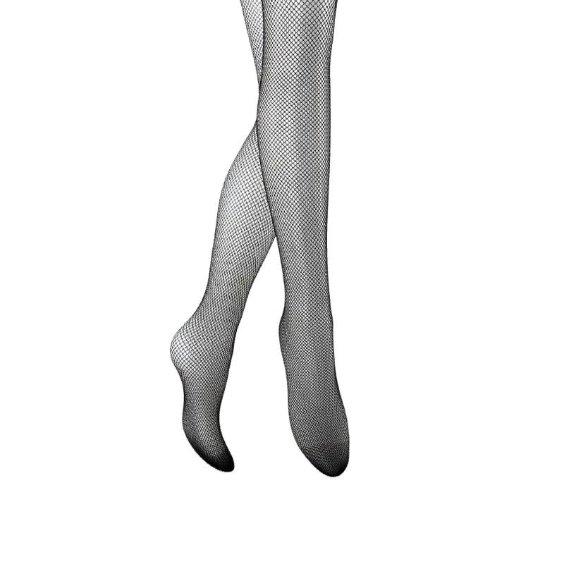 JW Basics Fishnet Seamless Thin Knitted Tight Latin Dance Pantyhose Stockings Socks Open Toe Toeless Tights