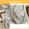 Trendy Printed Butterfly Canvas Tote Bag For Women Street Fashion Medium Size